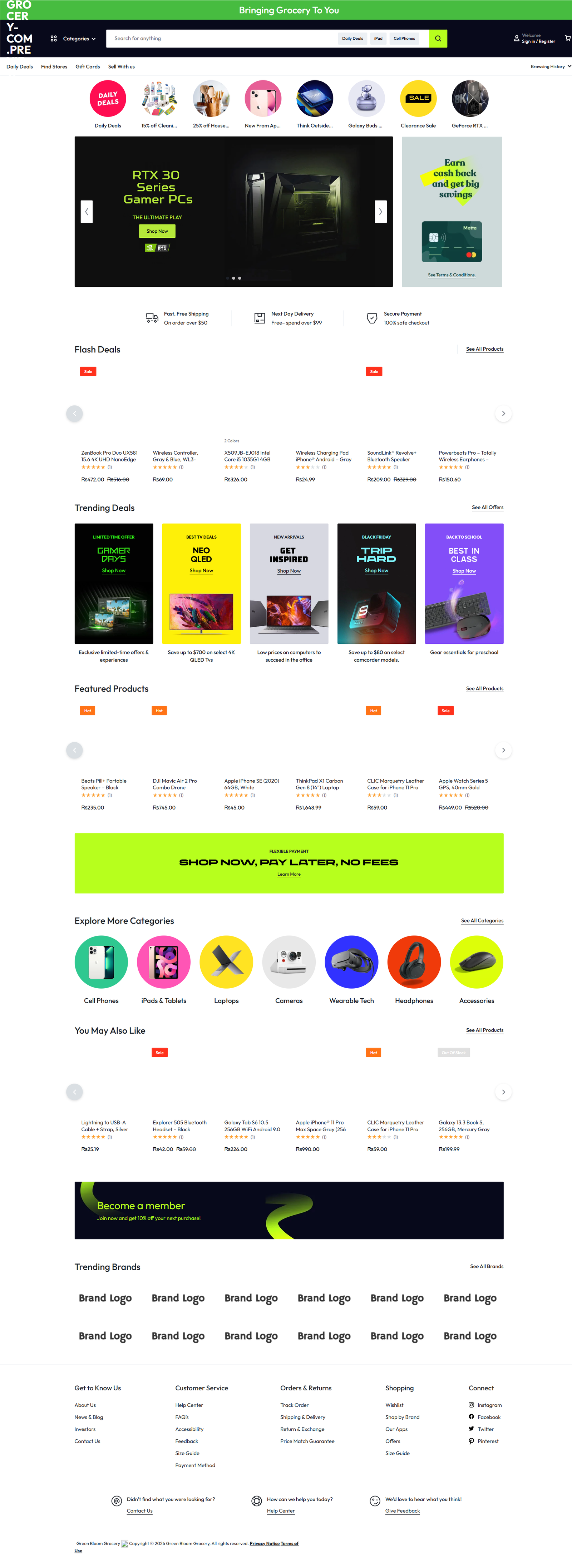 Greenbloomgrocery Website Preview