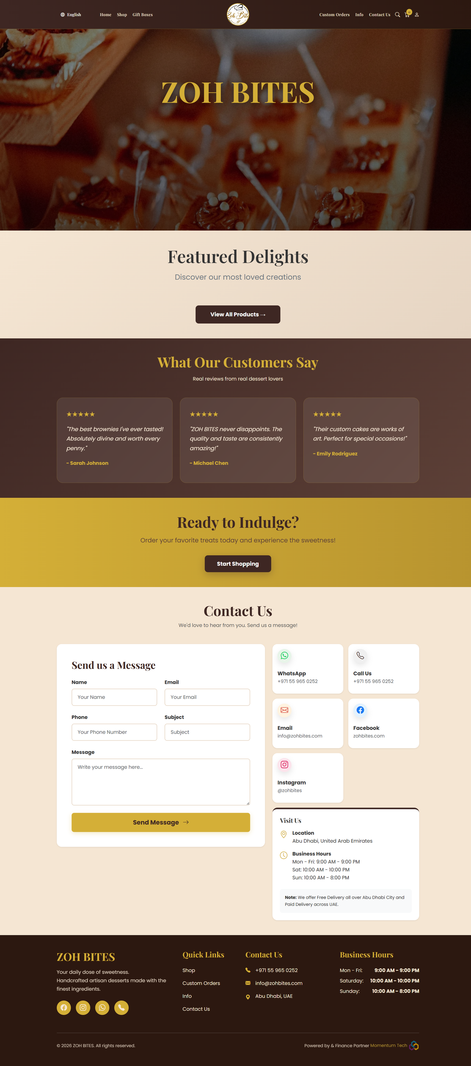 Zohbites Website Preview